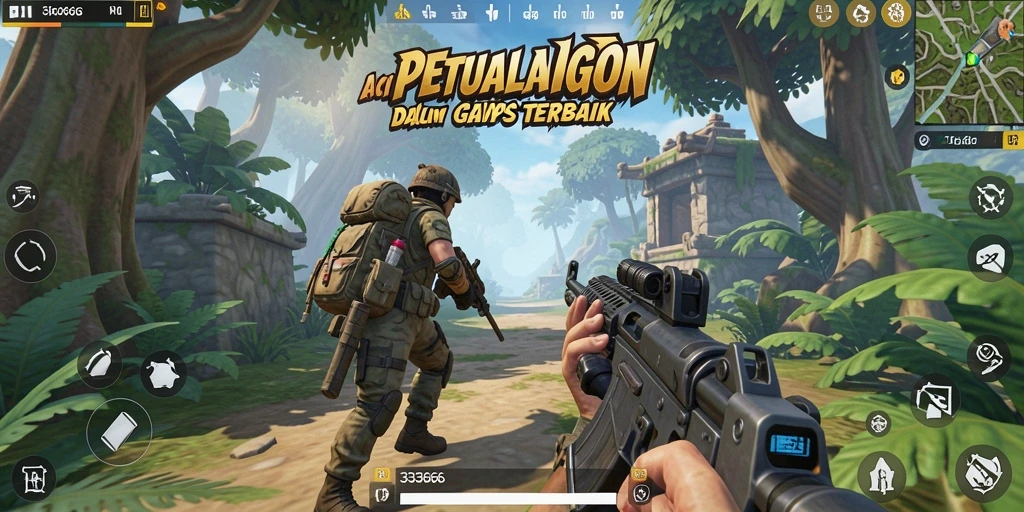 Tampilan gameplay seru dalam game TPS 333666