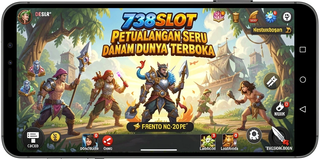 Tampilan gameplay seru dalam dunia terbuka 738SLOT.
