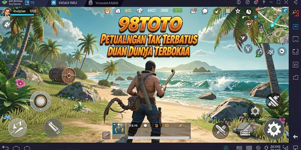 Tampilan gameplay Open World yang menakjubkan di 98TOTO.