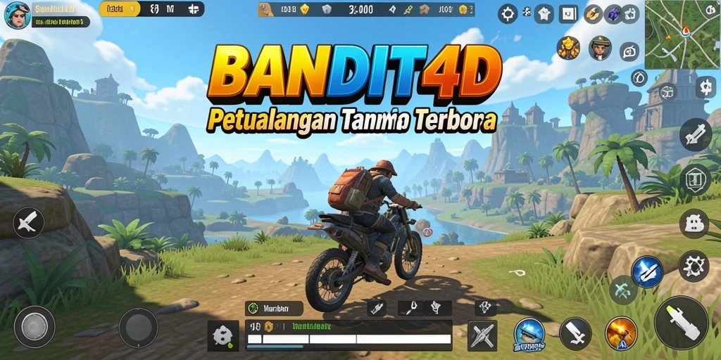 Screenshot gameplay BANDIT4D di dunia terbuka yang luas.