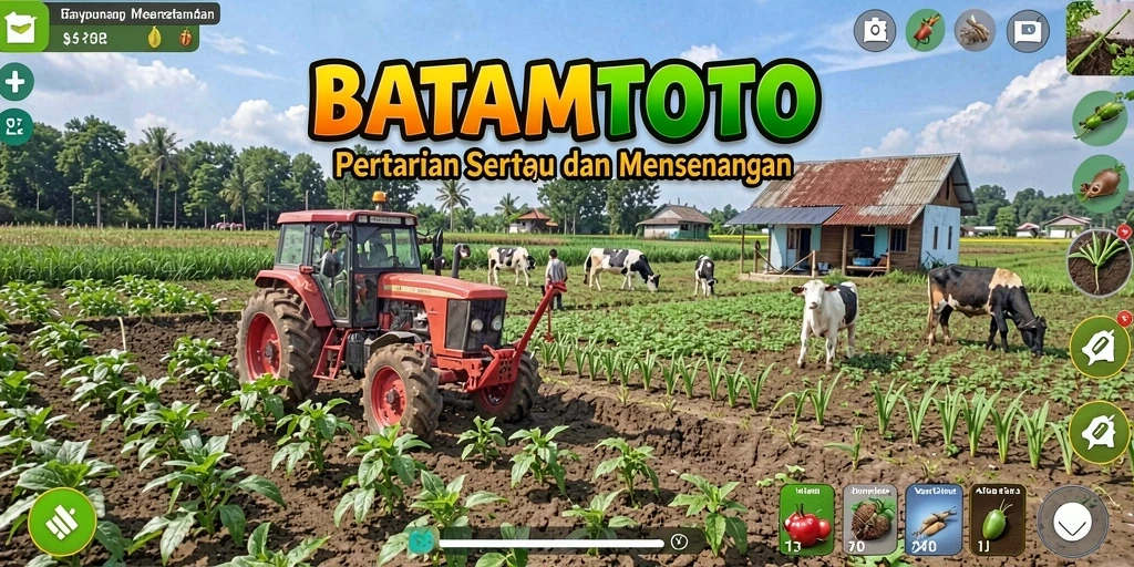 Tampilan utama gameplay BATAMTOTO dengan aktivitas pertanian yang seru.