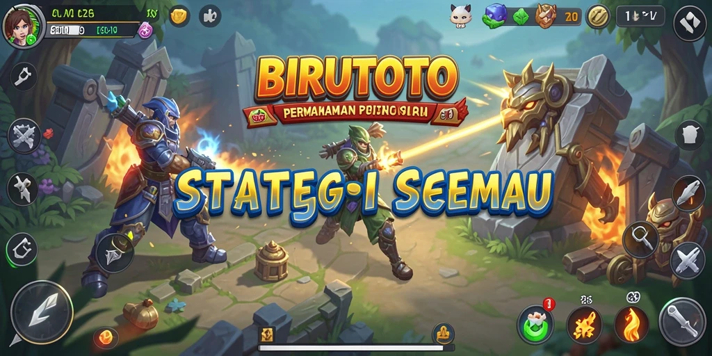 Screenshot gameplay BIRUTOTO menampilkan momen strategis yang menegangkan.