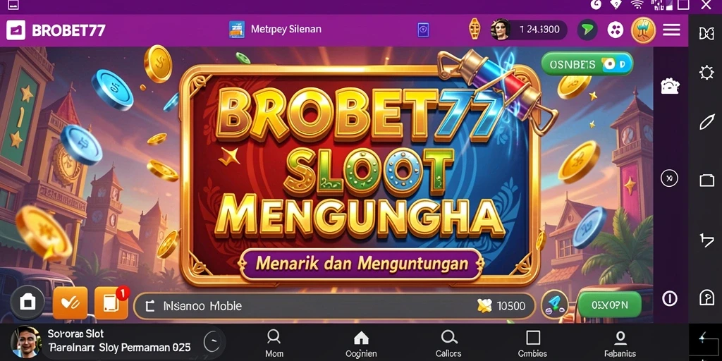 Tampilan menarik dari gameplay Slot BROBET77 yang mengasyikkan.