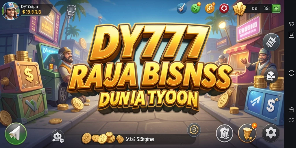 Screenshot gameplay DY777 menunjukkan keseruan membangun kerajaan bisnis.