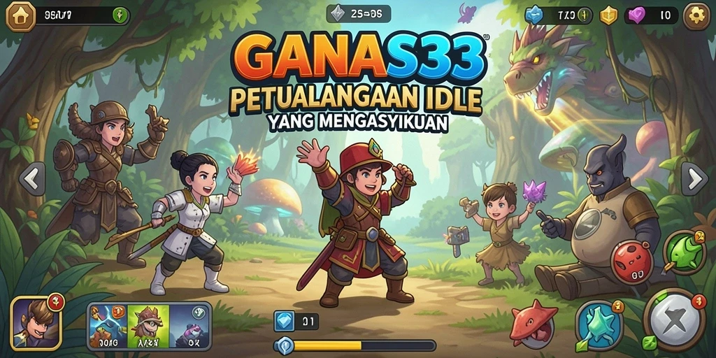 Tangkapan layar gameplay <strong>GANAS33</strong> menampilkan suasana Idle yang santai dan menarik.
