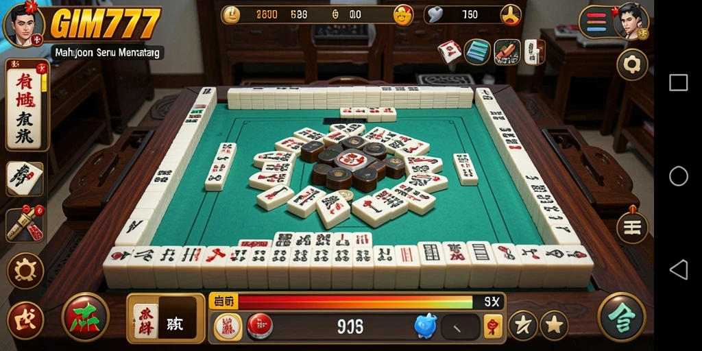 Screenshot GIM777 menampilkan gameplay Mahjong yang seru dan menantang.
