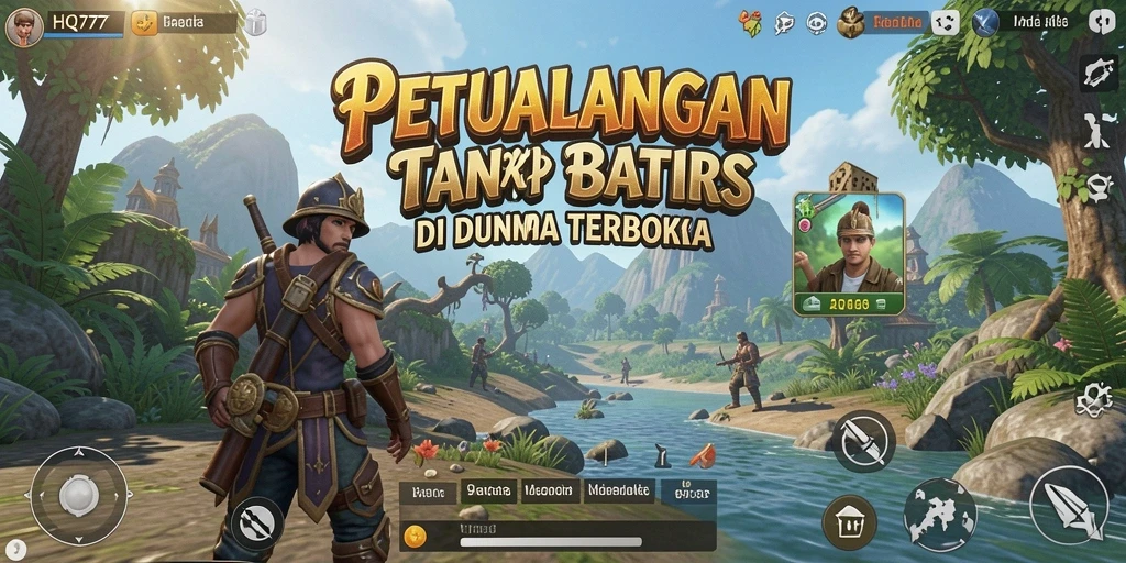 Gameplay HQ777 menampilkan petualangan seru di dunia yang terbuka.