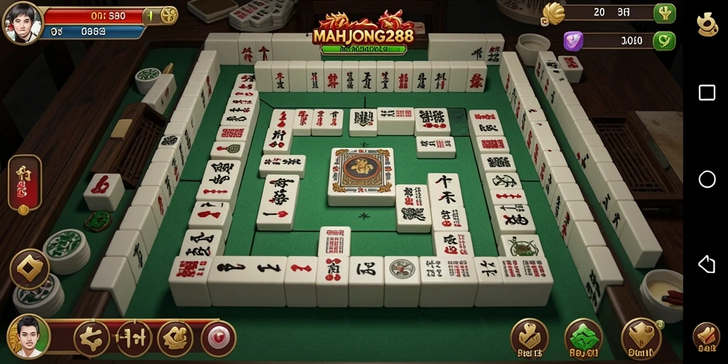 Tampilan menarik dari gameplay Mahjong di MAHJONG288