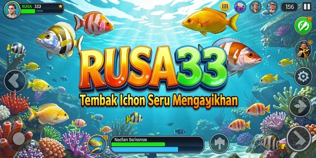 Tangkapan layar utama RUSA33 yang menunjukkan aksi Tembak Ikan yang mendebarkan.