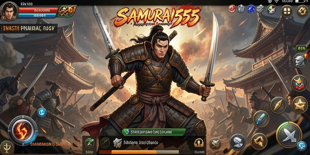 Tampilan gameplay intens dari SAMURAI555 dengan strategi yang mendalam.