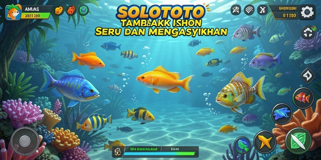 Tangkapan layar yang menunjukkan momen menembak ikan di SOLOTOTO.