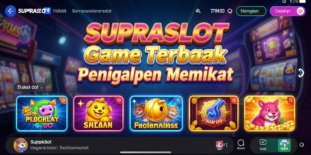 Tampilan gameplay SUPRASLOT yang menegangkan dan penuh warna.