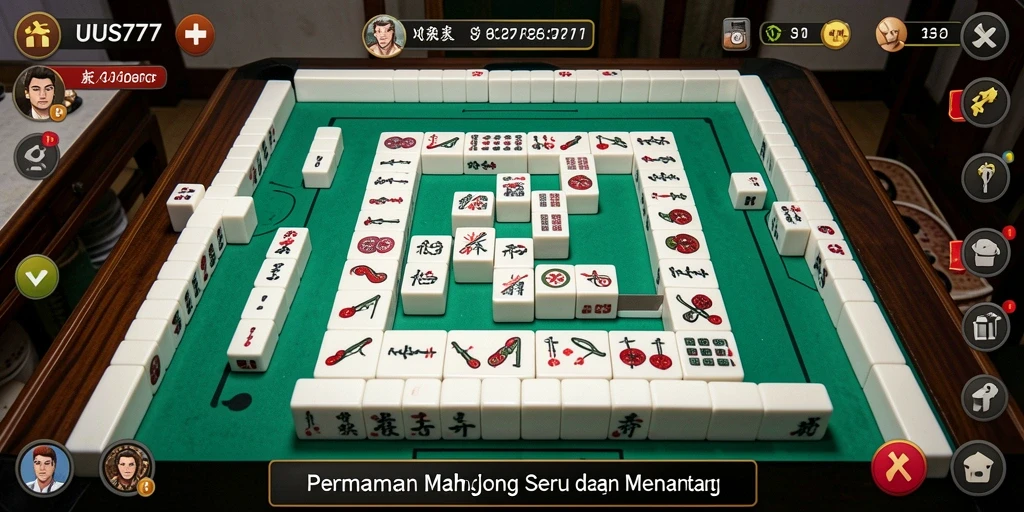 Screenshot gameplay UUS777 menunjukkan keseruan permainan Mahjong yang menantang.