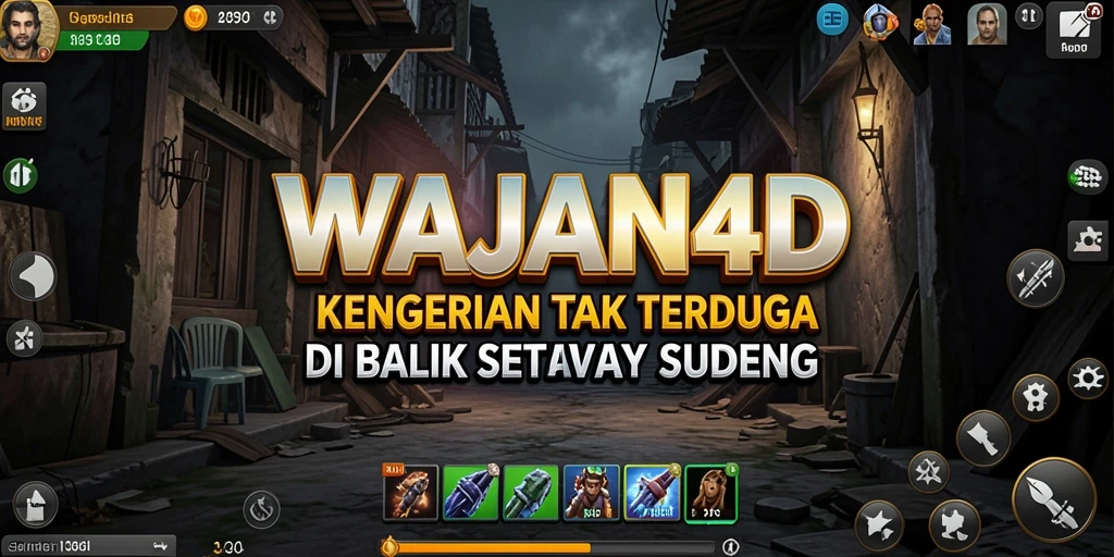 Penggambaran gameplay menakutkan dari WAJAN4D yang menyajikan suasana gelap.