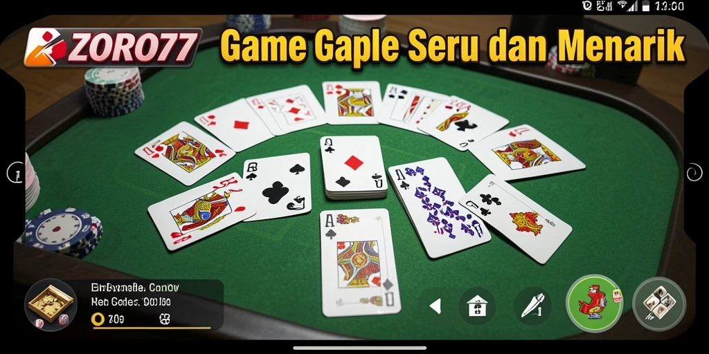 Tampilan gameplay seru dari game Gaple ZORO77.